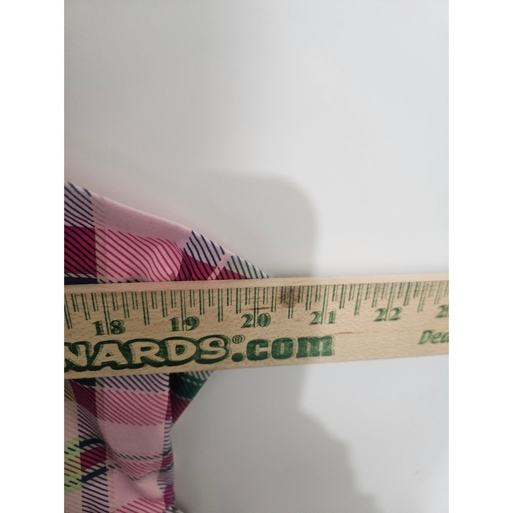 Torrid Pink Green Plaid Ruffle Strap Smocked Tiered Midi Dress Pockets Size 1 - Picture 5 of 8